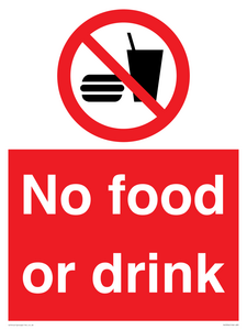 No food or drink